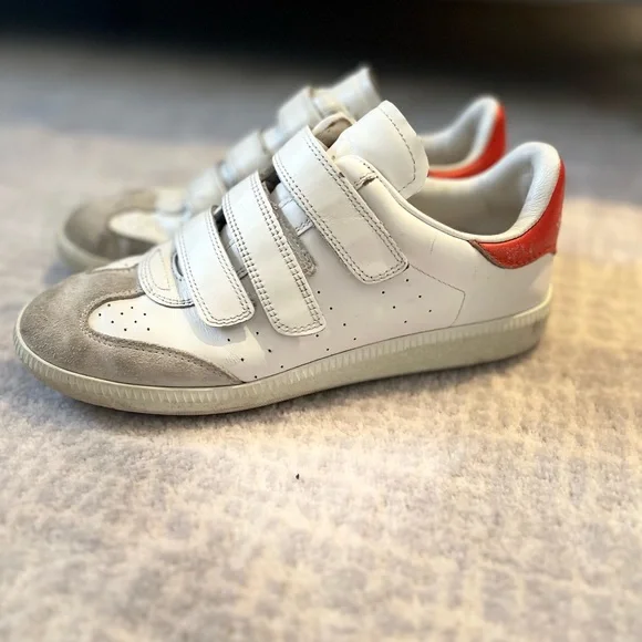 Isabel Marant Red and White Sneakers - Picture 5 of 5